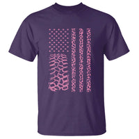 Off Road Car Wheel Pink Leopard Print American Flag T Shirt - Wonder Print Shop