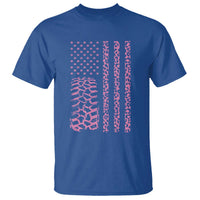 Off Road Car Wheel Pink Leopard Print American Flag T Shirt - Wonder Print Shop