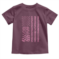 Off Road Car Wheel Pink Leopard Print American Flag Toddler T Shirt - Wonder Print Shop