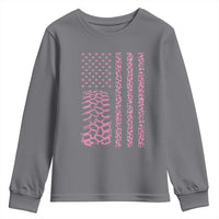 Off Road Car Wheel Pink Leopard Print American Flag Youth Sweatshirt - Wonder Print Shop