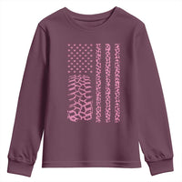 Off Road Car Wheel Pink Leopard Print American Flag Youth Sweatshirt - Wonder Print Shop