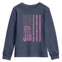 Off Road Car Wheel Pink Leopard Print American Flag Youth Sweatshirt - Wonder Print Shop