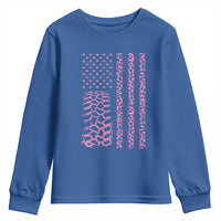Off Road Car Wheel Pink Leopard Print American Flag Youth Sweatshirt - Wonder Print Shop