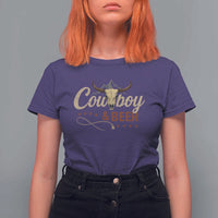 Funny Cowboy And Beer T Shirt For Women Western Country Music Longhorn Skull - Wonder Print Shop