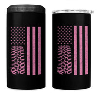 Off Road Car Wheel Vintage Pink American Flag 4 in 1 Can Cooler Tumbler - Wonder Print Shop