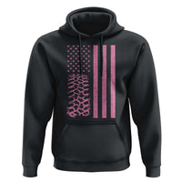 Off Road Car Wheel Vintage Pink American Flag Hoodie - Wonder Print Shop