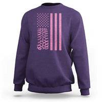Off Road Car Wheel Vintage Pink American Flag Sweatshirt - Wonder Print Shop