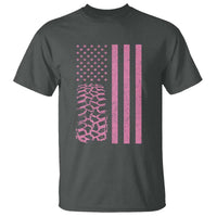 Off Road Car Wheel Vintage Pink American Flag T Shirt - Wonder Print Shop
