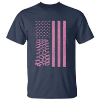 Off Road Car Wheel Vintage Pink American Flag T Shirt - Wonder Print Shop