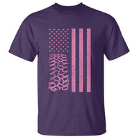 Off Road Car Wheel Vintage Pink American Flag T Shirt - Wonder Print Shop