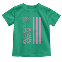 Off Road Car Wheel Vintage Pink American Flag Toddler T Shirt - Wonder Print Shop
