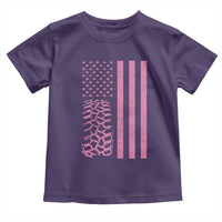 Off Road Car Wheel Vintage Pink American Flag Toddler T Shirt - Wonder Print Shop