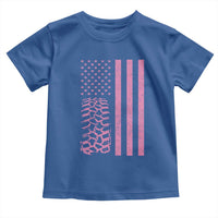 Off Road Car Wheel Vintage Pink American Flag Toddler T Shirt - Wonder Print Shop