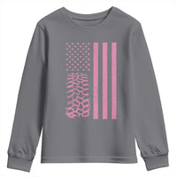 Off Road Car Wheel Vintage Pink American Flag Youth Sweatshirt - Wonder Print Shop