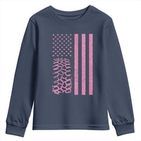 Off Road Car Wheel Vintage Pink American Flag Youth Sweatshirt - Wonder Print Shop