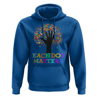 Happy Dot Day Hoodie Each Dot Matters Colorful Dot Hand Tree - Wonder Print Shop