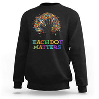 Happy Dot Day Sweatshirt Each Dot Matters Colorful Dot Hand Tree - Wonder Print Shop