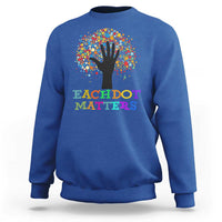 Happy Dot Day Sweatshirt Each Dot Matters Colorful Dot Hand Tree - Wonder Print Shop