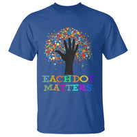Happy Dot Day T Shirt Each Dot Matters Colorful Dot Hand Tree - Wonder Print Shop