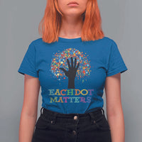 Happy Dot Day T Shirt For Women Each Dot Matters Colorful Dot Hand Tree - Wonder Print Shop