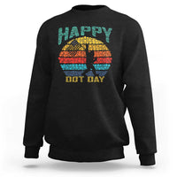 Happy Dot Day Bigfoot Sweatshirt American Flag Retro Sunset - Wonder Print Shop