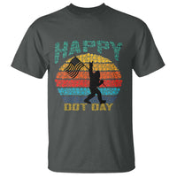 Happy Dot Day Bigfoot T Shirt American Flag Retro Sunset - Wonder Print Shop