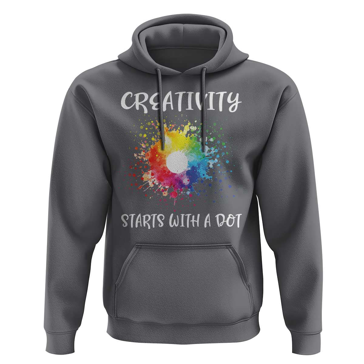 Funny Dot Day Hoodie Creativity Starts With A Dot Colorful Dots Watercolor - Wonder Print Shop