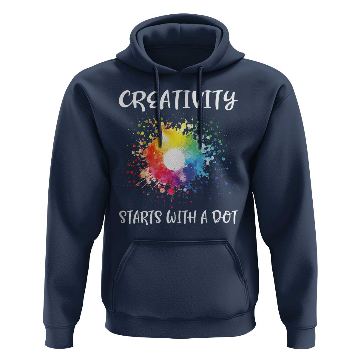 Funny Dot Day Hoodie Creativity Starts With A Dot Colorful Dots Watercolor - Wonder Print Shop
