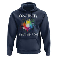 Funny Dot Day Hoodie Creativity Starts With A Dot Colorful Dots Watercolor - Wonder Print Shop