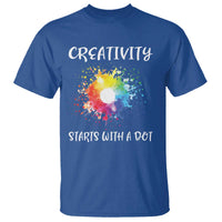 Funny Dot Day T Shirt Creativity Starts With A Dot Colorful Dots Watercolor - Wonder Print Shop