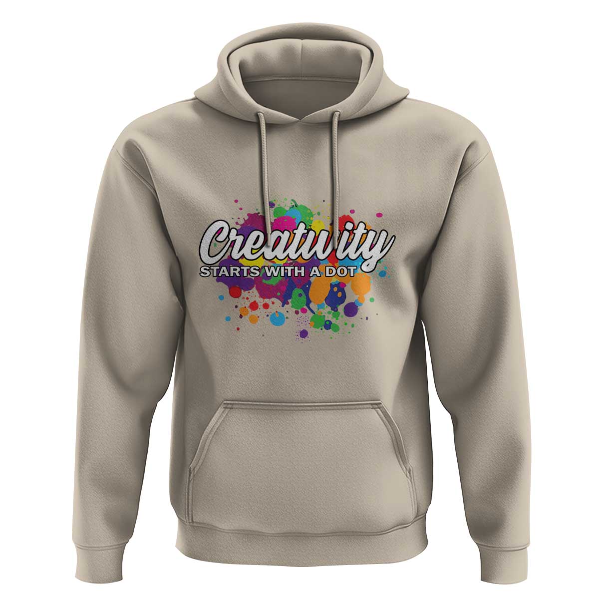 Happy Dot Day Hoodie Creativity Starts With A Dot Colorful Dots Watercolor - Wonder Print Shop