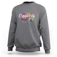 Happy Dot Day Sweatshirt Creativity Starts With A Dot Colorful Dots Watercolor - Wonder Print Shop