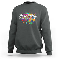 Happy Dot Day Sweatshirt Creativity Starts With A Dot Colorful Dots Watercolor - Wonder Print Shop