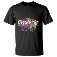 Happy Dot Day T Shirt Creativity Starts With A Dot Colorful Dots Watercolor - Wonder Print Shop