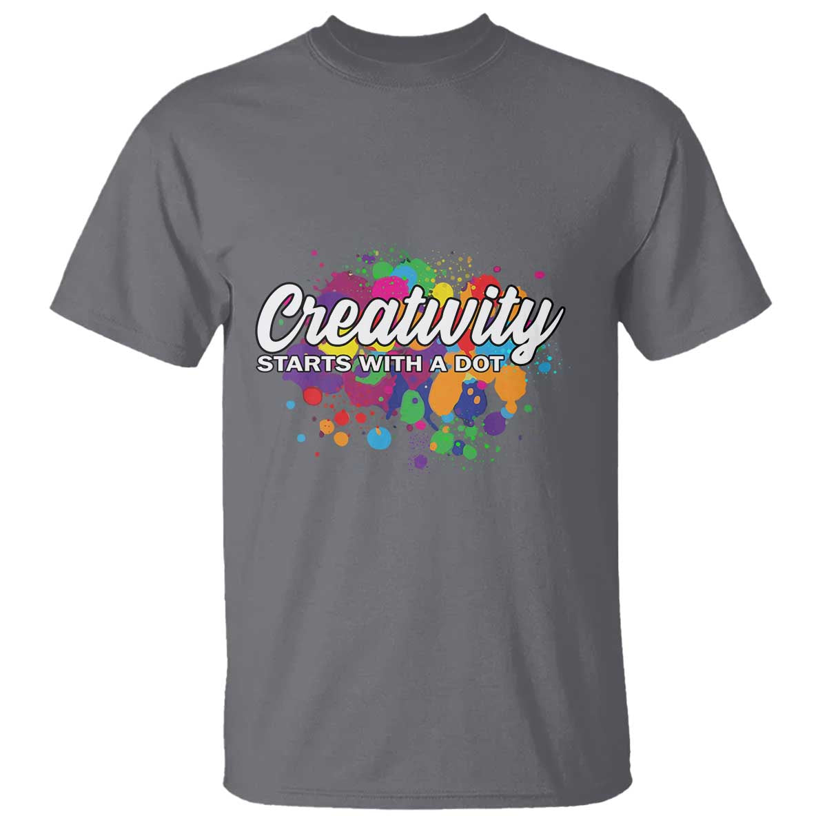 Happy Dot Day T Shirt Creativity Starts With A Dot Colorful Dots Watercolor - Wonder Print Shop