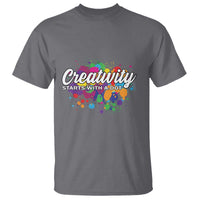 Happy Dot Day T Shirt Creativity Starts With A Dot Colorful Dots Watercolor - Wonder Print Shop