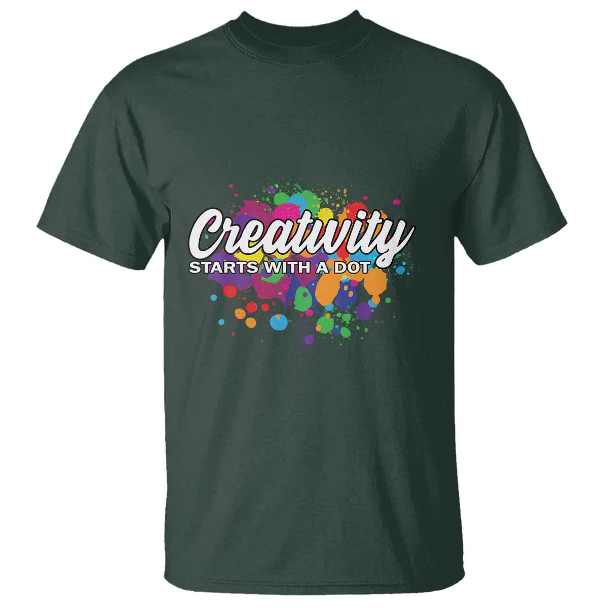 Happy Dot Day T Shirt Creativity Starts With A Dot Colorful Dots Watercolor - Wonder Print Shop