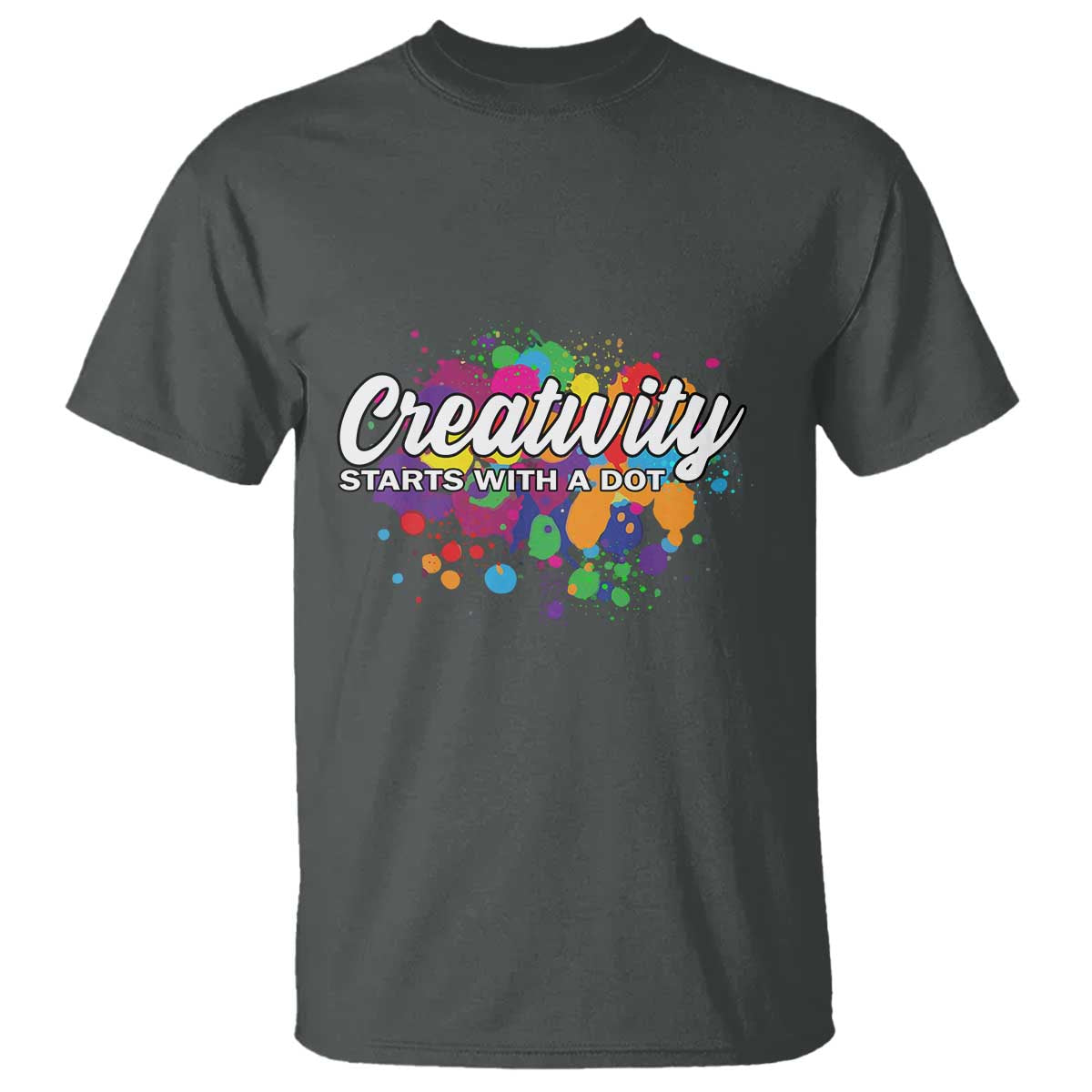 Happy Dot Day T Shirt Creativity Starts With A Dot Colorful Dots Watercolor - Wonder Print Shop
