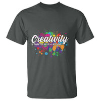 Happy Dot Day T Shirt Creativity Starts With A Dot Colorful Dots Watercolor - Wonder Print Shop