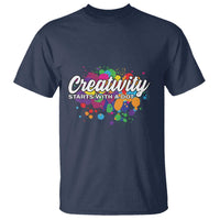 Happy Dot Day T Shirt Creativity Starts With A Dot Colorful Dots Watercolor - Wonder Print Shop