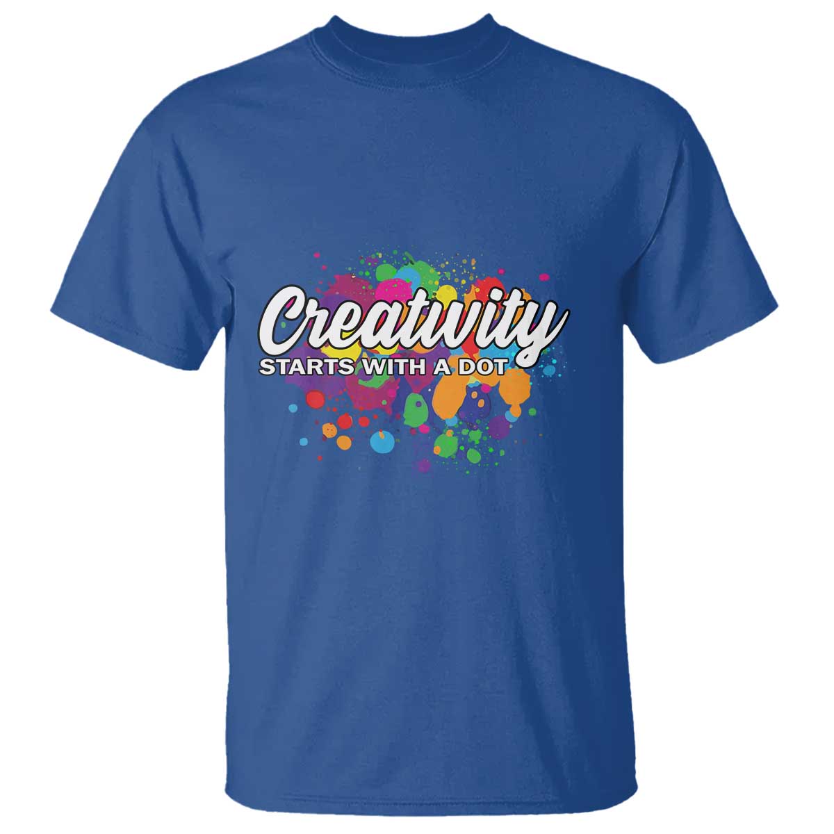 Happy Dot Day T Shirt Creativity Starts With A Dot Colorful Dots Watercolor - Wonder Print Shop