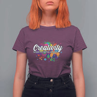 Happy Dot Day T Shirt For Women Creativity Starts With A Dot Colorful Dots Watercolor - Wonder Print Shop