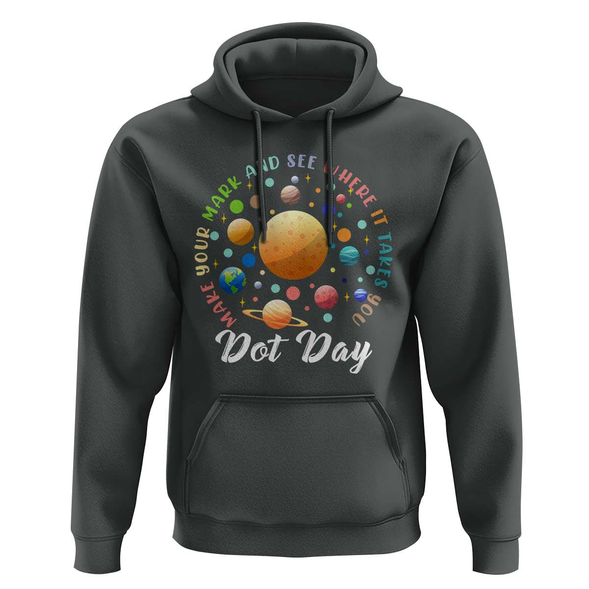 Happy Dot Day Hoodie Make Your Mark See Where It Takes Planet Dots Sparkle Star - Wonder Print Shop