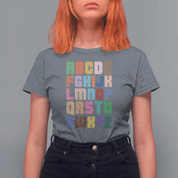 Funny Dot Day T Shirt For Women Alphabet Kindergarten Teacher Student Colorful Polka Dot - Wonder Print Shop