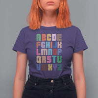 Funny Dot Day T Shirt For Women Alphabet Kindergarten Teacher Student Colorful Polka Dot - Wonder Print Shop