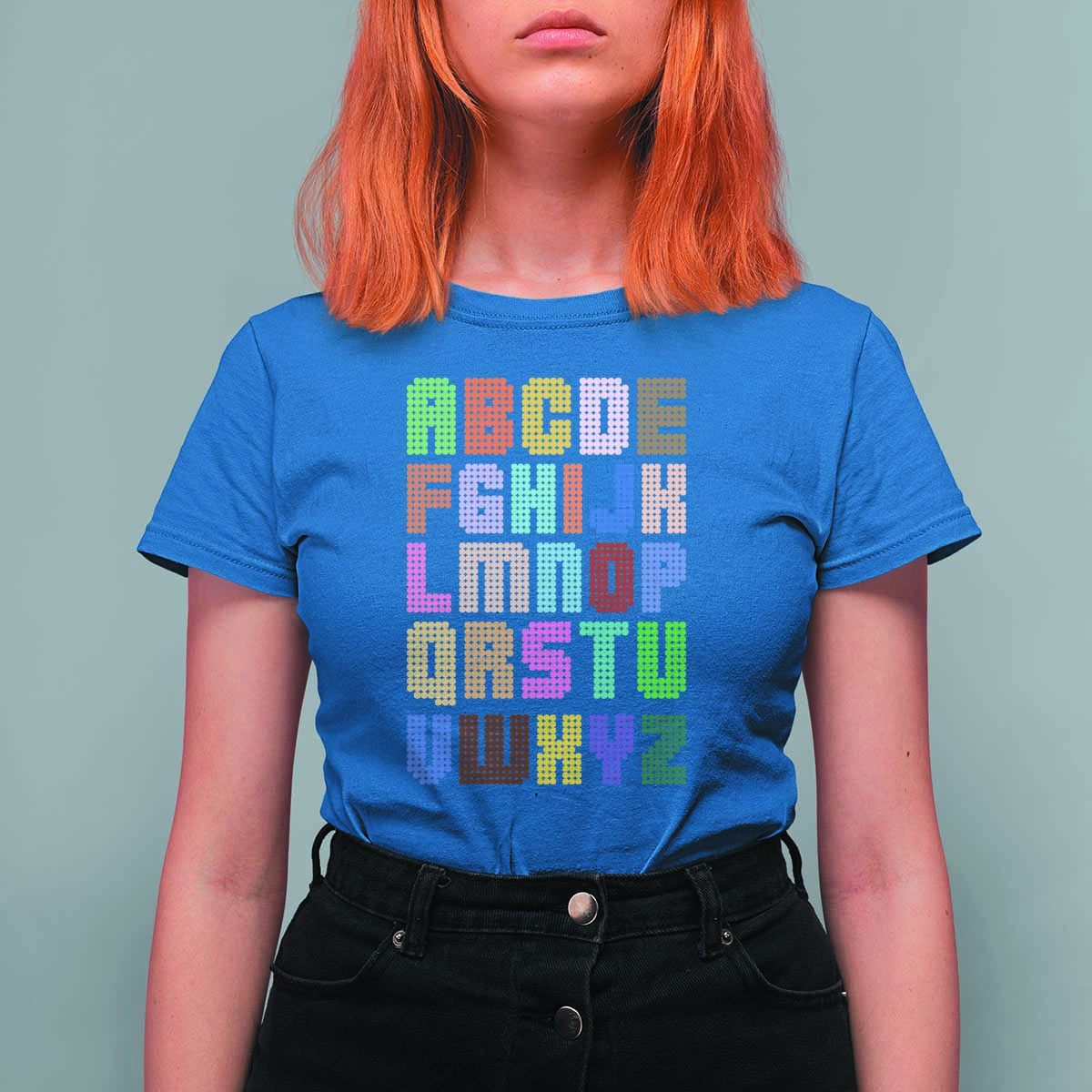 Funny Dot Day T Shirt For Women Alphabet Kindergarten Teacher Student Colorful Polka Dot - Wonder Print Shop