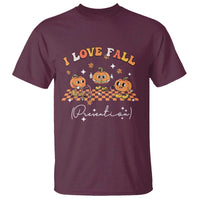 Funny Fall Physical Therapy T Shirt I Love Fall Prevention Retro Groove Pumpkin - Wonder Print Shop