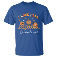 Funny Fall Physical Therapy T Shirt I Love Fall Prevention Retro Groove Pumpkin - Wonder Print Shop