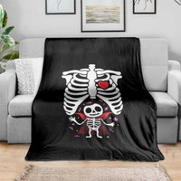 Pregnancy Announcement Throw Blanket Halloween Vampire Skeleton Monster Baby Pregnant Candy - Wonder Print Shop