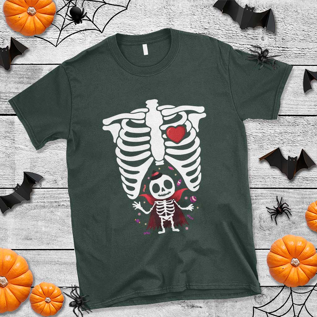 Pregnancy Announcement T Shirt Halloween Vampire Skeleton Monster Baby Pregnant Candy - Wonder Print Shop